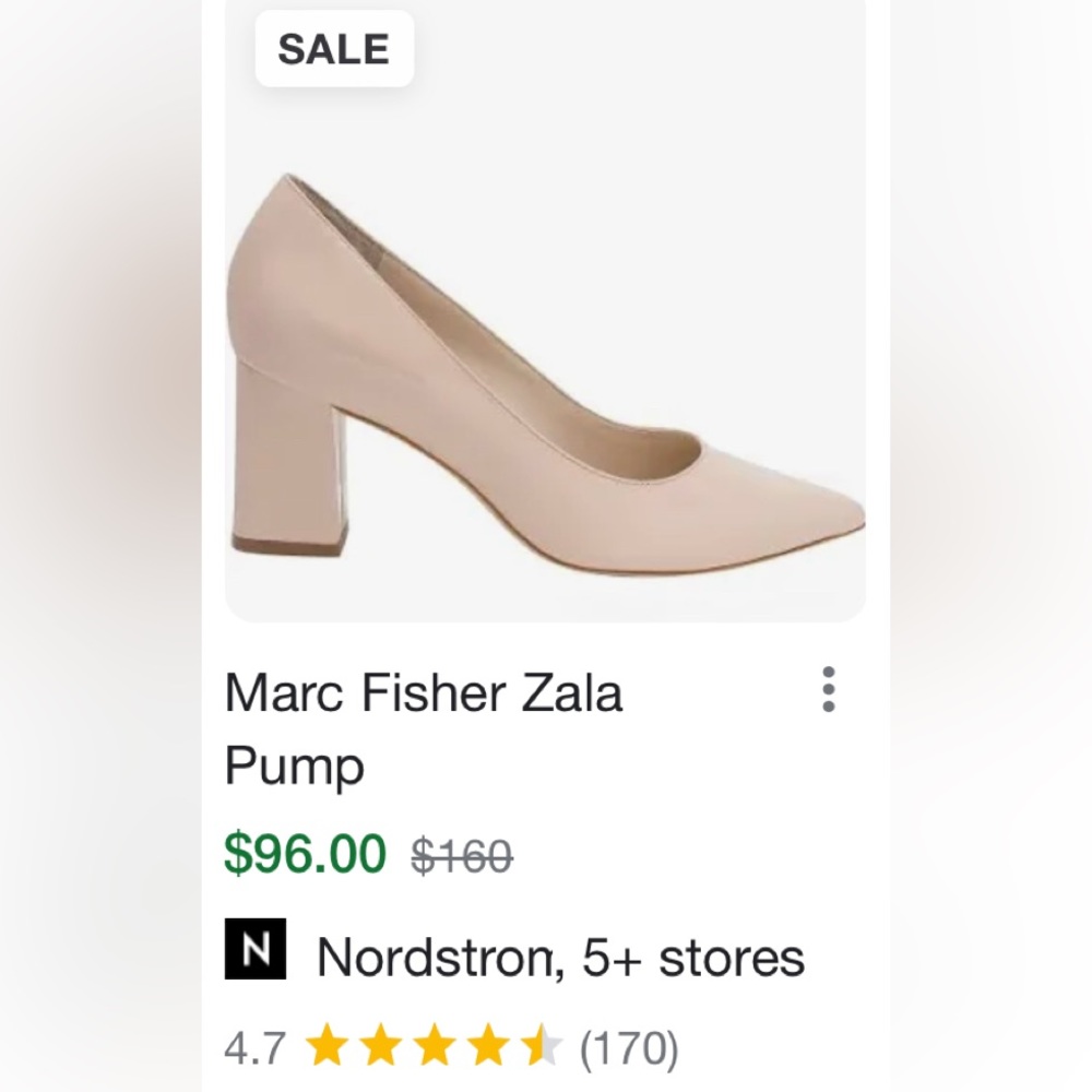 Marc Fisher Zala Nude Heels Pumps 7.5